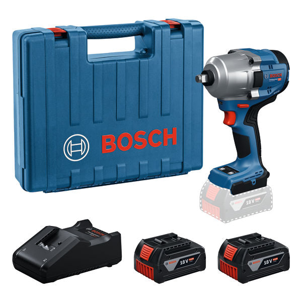 Bosch Cordless Impact Wrench GDS 18V-780 incl 2x5.0Ah Batteries - 0
