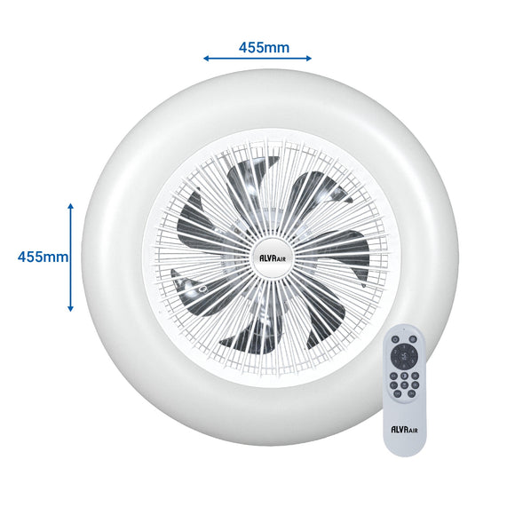 Alva 50cm Led Light / Ceiling Fan W Remote (White)