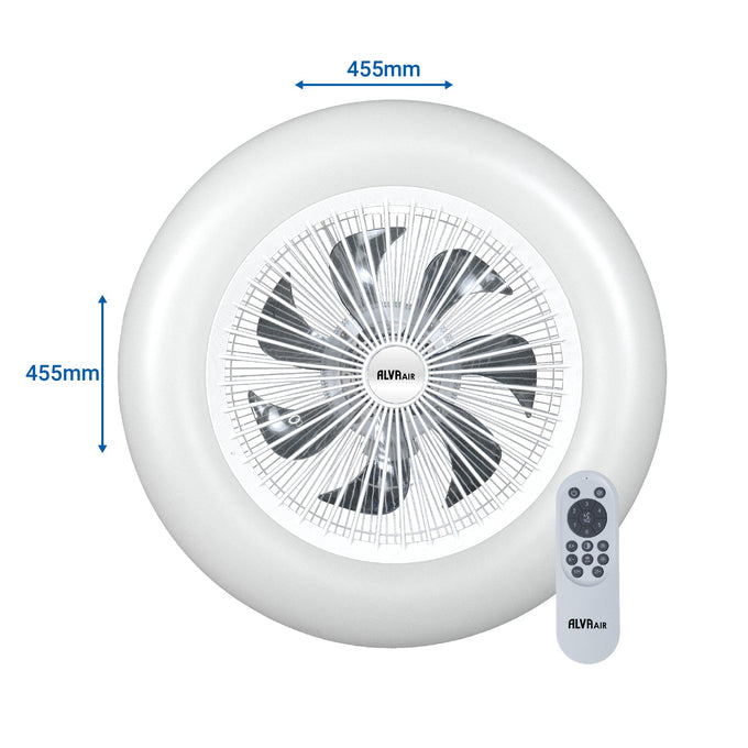 Alva 50cm Led Light / Ceiling Fan W Remote (White)