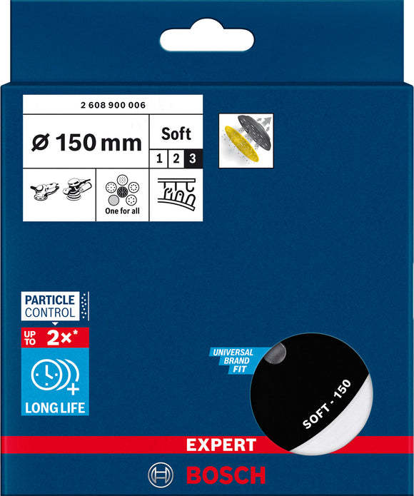 EXPERT Multihole Sanding Pad Universal, 150 mm, Soft