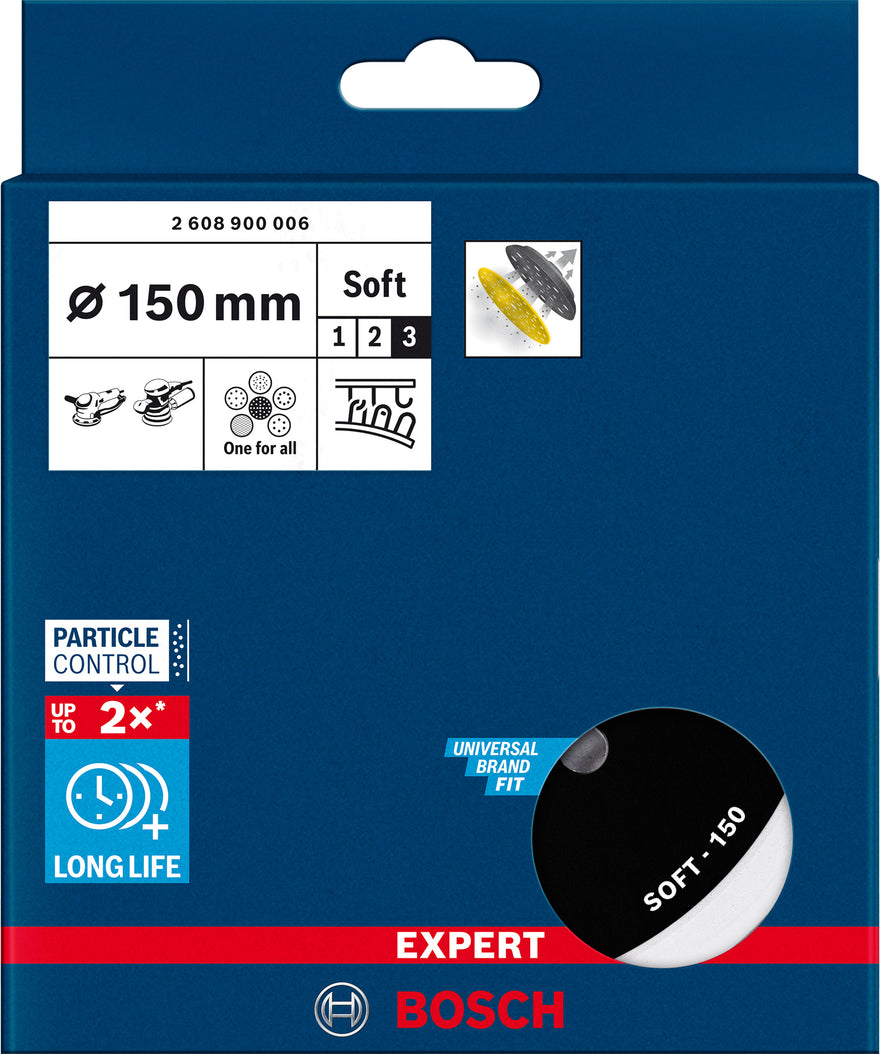 EXPERT Multihole Sanding Pad Universal, 150 mm, Soft - 0