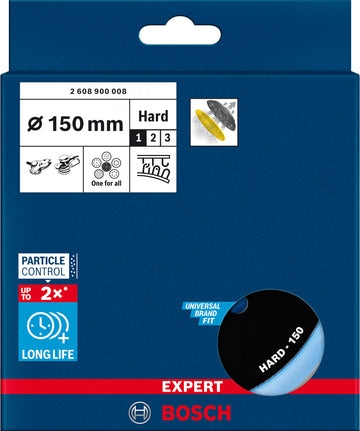 EXPERT Multihole Sanding Pad Universal, 150 mm, Hard - 0
