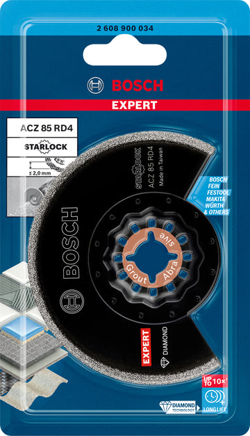 Bosch EXPERT Grout Segment Blade ACZ 85 RD4 Multitool Blade 85 mm - 0