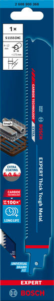 EXPERT Thick Tough Metal S1155CHC Reciprocating Saw Blade 1-pc
 225x25x1.25 - 0