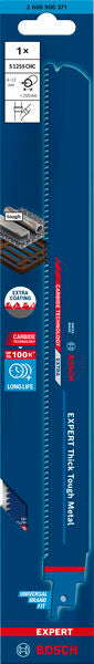 EXPERT ‘Thick Tough Metal’ S 1255 CHC Reciprocating Saw Blade 1-pc
300x25x1.25 - 0