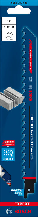 EXPERT ‘Aerated Concrete’ S 1141 HM Reciprocating Saw Blade 1-pc
 225x19x1.25-2