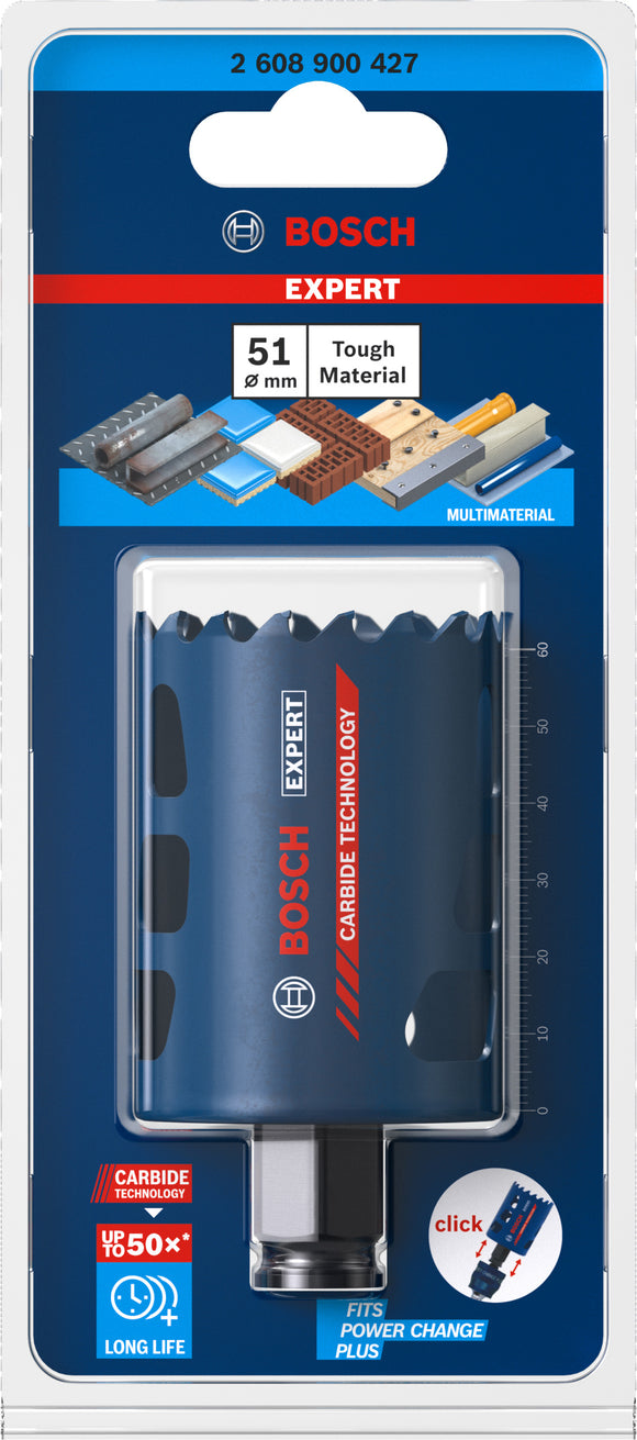 EXPERT Tough Material Hole Saw 40 x 60 mm