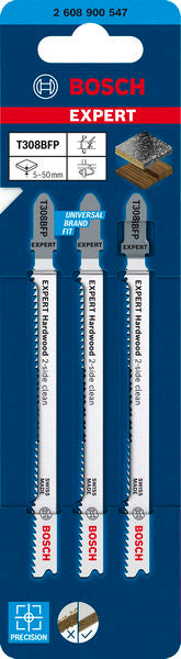 EXPERT Hardwood 2-side clean T308BFP Jigsaw Blade, 3 pcs - 0