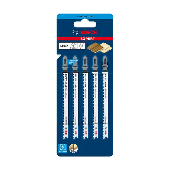 EXPERT Wood 2-side clean T308BP Jigsaw Blade, 5 pcs - image 04