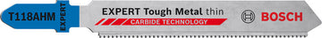 EXPERT Tough Metal thin T118AHM Jigsaw Blade, 3 pcs