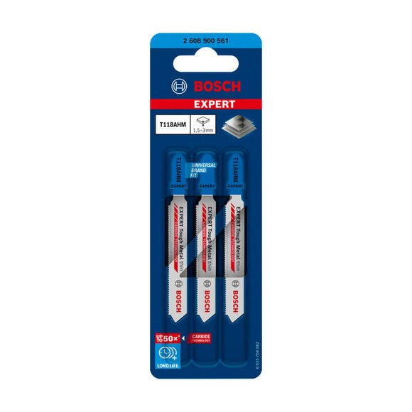 EXPERT Tough Metal thin T118AHM Jigsaw Blade, 3 pcs - image 02