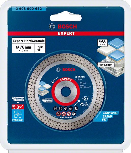 Bosch EXPERT Hard Ceramic 76 mm Diamond Cutting Disc 76 x 1.5 x 10 mm