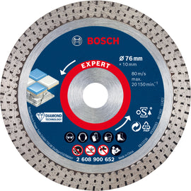 Bosch EXPERT Hard Ceramic 76 mm Diamond Cutting Disc 76 x 1.5 x 10 mm