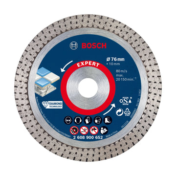 Bosch EXPERT Hard Ceramic 76 mm Diamond Cutting Disc 76 x 1.5 x 10 mm - image 01