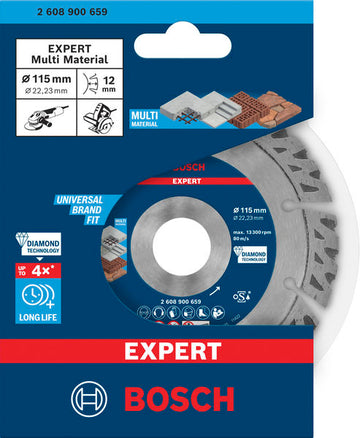 Bosch EXPERT MultiMaterial Diamond Cutting Disc 115 x 22,23 x 2,2 x 12 mm - 0