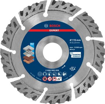 Bosch EXPERT MultiMaterial Diamond Cutting Disc 115 x 22,23 x 2,2 x 12 mm