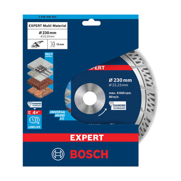 Bosch EXPERT MultiMaterial Diamond Cutting Disc 230 x 22.23 x 2.4 x 15 mm - image 02