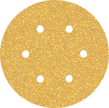 EXPERT C470 Sandpaper with 6 holes for Random Orbital Sanders 150 mm, G 40 5-pc