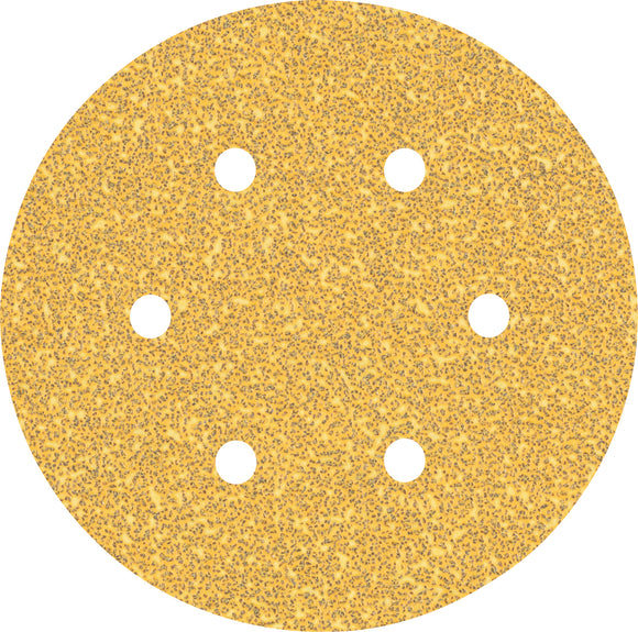 EXPERT C470 Sandpaper with 6 holes for Random Orbital Sanders 150 mm, G 40 5-pc