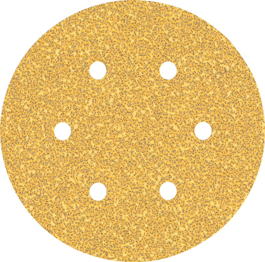 EXPERT C470 Sandpaper with 6 holes for Random Orbital Sanders 150 mm, G 40 5-pc