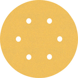EXPERT C470 Sandpaper with 6 holes for Random Orbital Sanders 150 mm, G 120 5-pc