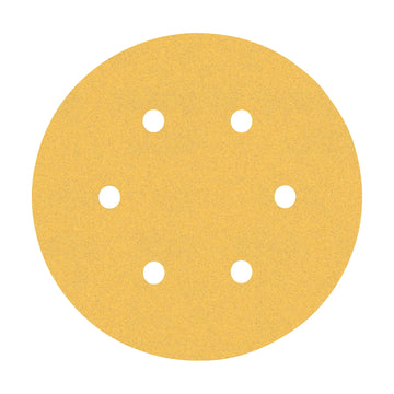 EXPERT C470 Sandpaper with 6 holes for Random Orbital Sanders 150 mm, G 120 5-pc - image 01