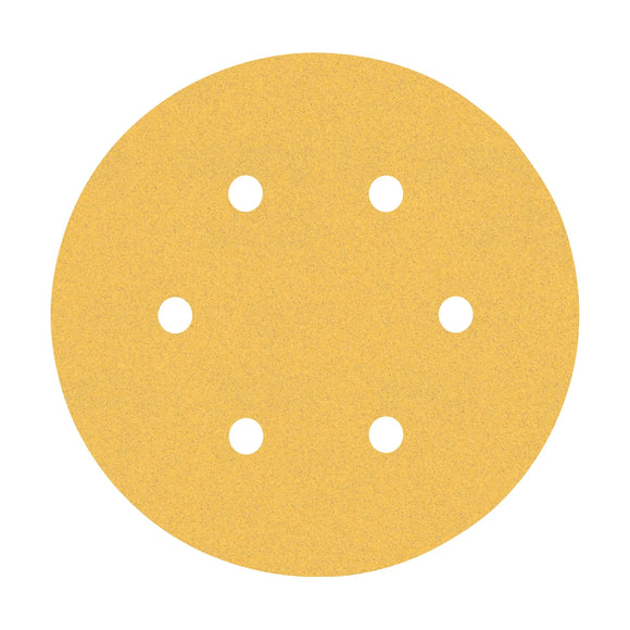 EXPERT C470 Sandpaper with 6 holes for Random Orbital Sanders 150 mm, G 120 5-pc - image 01