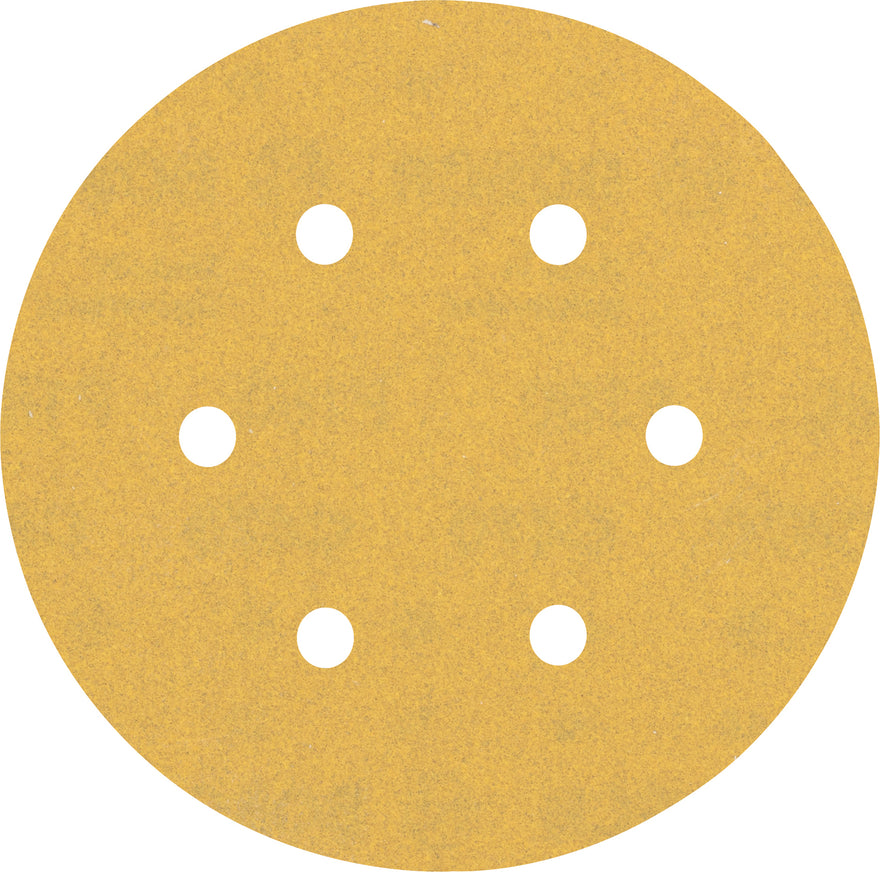 EXPERT C470 Sandpaper with 6 holes for Random Orbital Sanders 150 mm, G 180 5-pc