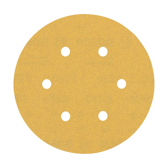 EXPERT C470 Sandpaper with 6 holes for Random Orbital Sanders 150 mm, G 180 5-pc - image 01