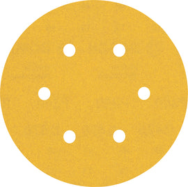 EXPERT C470 Sandpaper with 6 holes for Random Orbital Sanders 150 mm, G 240 5-pc