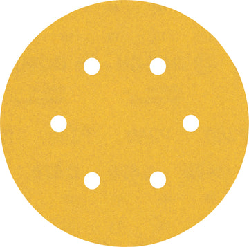 EXPERT C470 Sandpaper with 6 holes for Random Orbital Sanders 150 mm, G 240 5-pc
