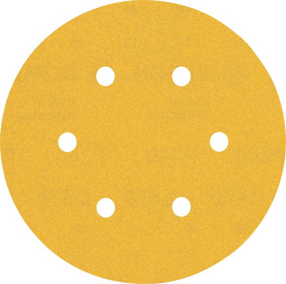 EXPERT C470 Sandpaper with 6 holes for Random Orbital Sanders 150 mm, G 240 5-pc