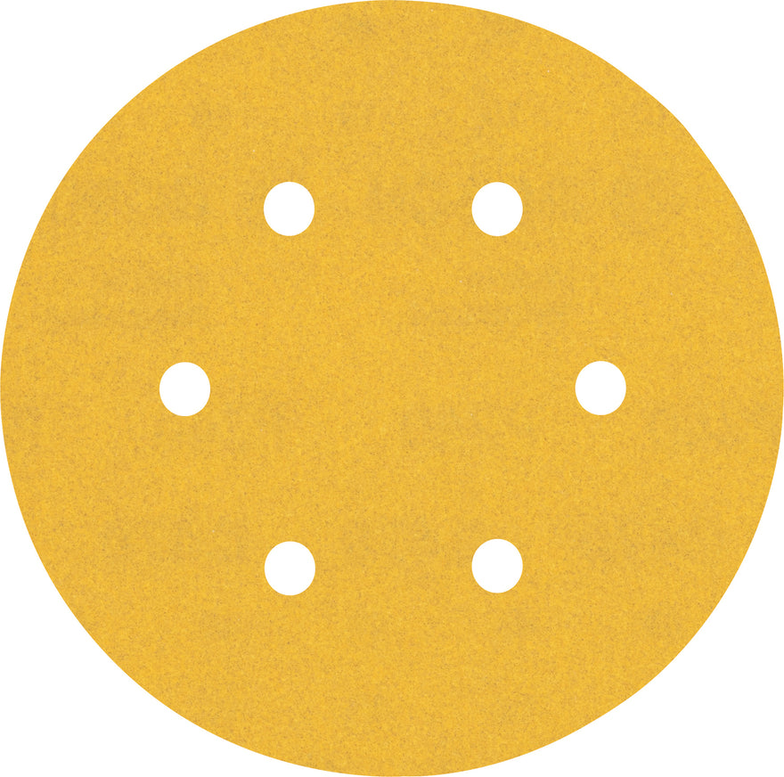EXPERT C470 Sandpaper with 6 holes for Random Orbital Sanders 150 mm, G 240 5-pc