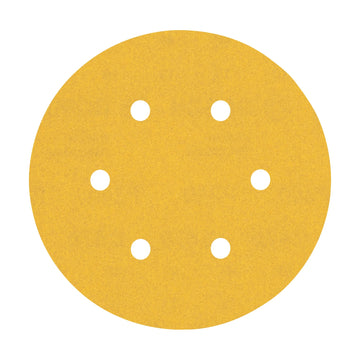 EXPERT C470 Sandpaper with 6 holes for Random Orbital Sanders 150 mm, G 240 5-pc - image 01