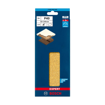 EXPERT C470 Sandpaper with no holes for Orbital Sanders 93 x 230 mm, G 40 10-pc - image 02