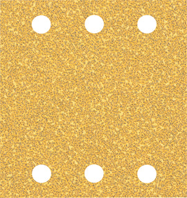 EXPERT C470 Sandpaper with 6 holes for Orbital Sanders 115 x 107 mm, G 40 10-pc