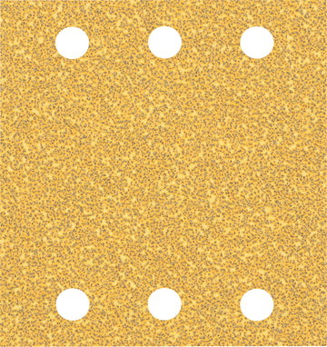 EXPERT C470 Sandpaper with 6 holes for Orbital Sanders 115 x 107 mm, G 40 10-pc