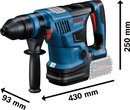 Bosch Cordless Rotary Hammers 4KG GBH 18V-34 CF Solo excl Battery & Charger-3