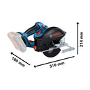 Bosch Cordless Circular Saw (metal) GKM 18V-50 Solo excl Battery & Charger - image 03