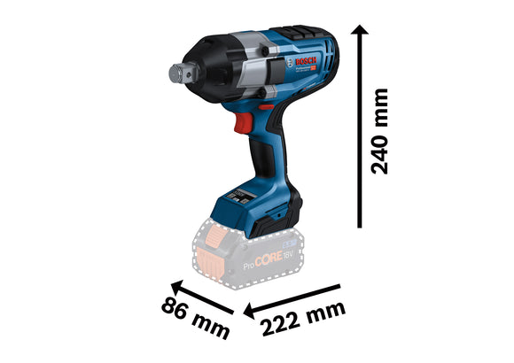 Bosch Cordless Impact Wrench GDS 18V-1050 H incl 2x8.0Ah ProC Batteries