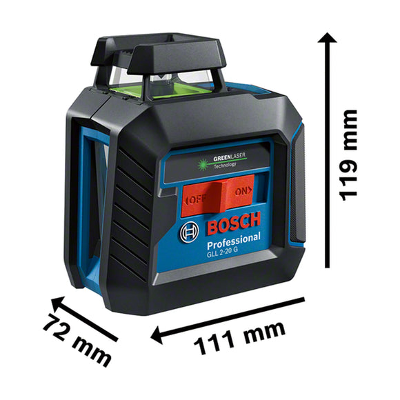Bosch Self Leveling Green Beam Line Laser GLL 2-20 G - image 03