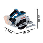 Bosch Cordless Circular Saw GKS 185-LI Solo excl Battery & Charger - image 03