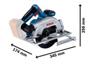 Bosch Cordless Circular Saw GKS 185-LI Solo excl Battery & Charger-3
