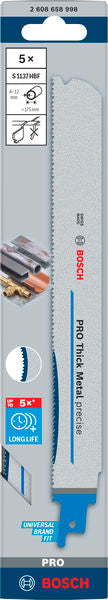 PRO Thick Metal precise S1137HBF Blade, 1.1 x 25 x 225 mm, 5 pcs - 0