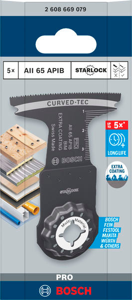 Bosch PRO AII 65 APIB Plunge Cut Blade, Wood & Metal 65 x 40 mm, 5 pcs - 0