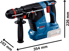 Bosch Cordless Rotary Hammers 1-2KG GBH 187-LI Solo excl Battery & Charger - 0