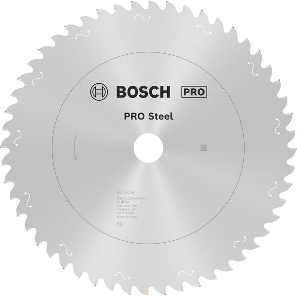 PRO Steel Circular Saw Blade, Corded, 254 x 2.2 x 25.4 mm, T52