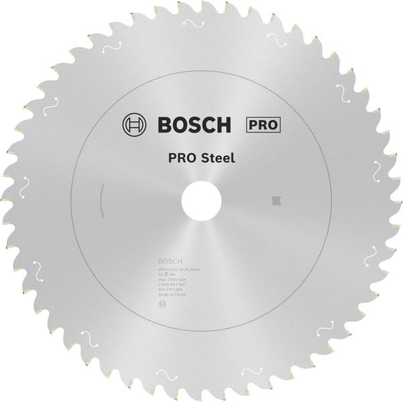 PRO Steel Circular Saw Blade, Corded, 254 x 2.2 x 25.4 mm, T52