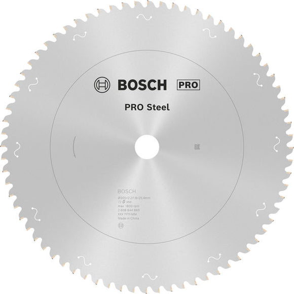 PRO Steel Circular Saw Blade, Corded, 305 x 2.2 x 25.4 mm, T72