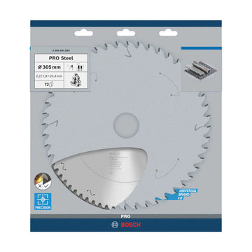 PRO Steel Circular Saw Blade, Corded, 305 x 2.2 x 25.4 mm, T72 - image 02